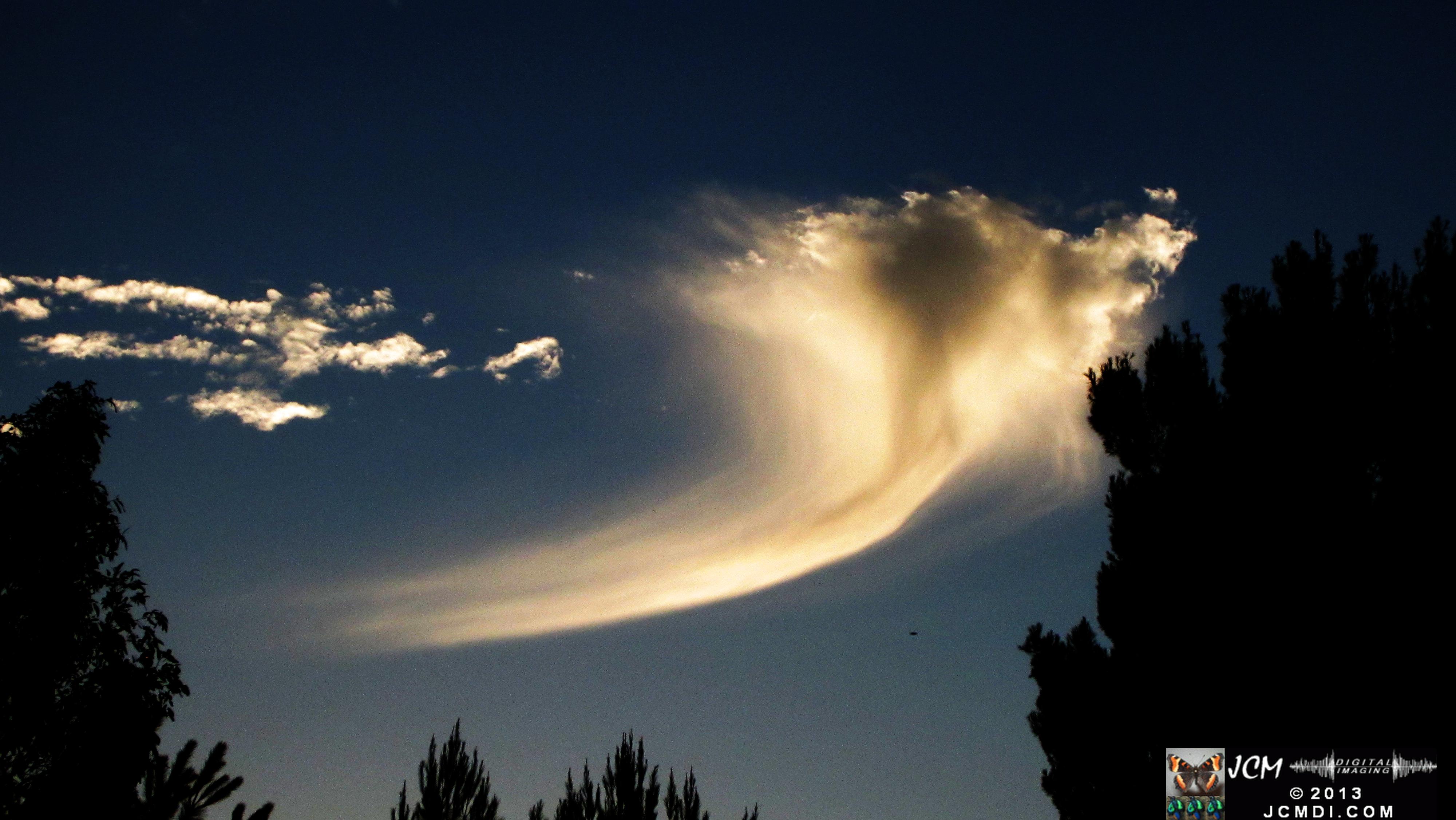 Angel/Ghost clouds and sunset